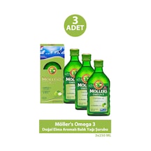 Möller's Omega 3 Doğal Elma Aromalı Balık Yağı Şurubu 250 Ml 3 Adet