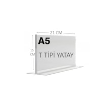 Heroglas A5 T Tipi Yatay Masa Üstü Şeffaf Pleksi / Föylük-fiyatlık-menü-broşürlük