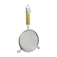 İbico İ22-302 Tel Süzgeç 14cm Sap: 14.5cm 2 Kulaklı Ahşap Saplı Metal Çerçeçeve - 10'li Paket Diğer