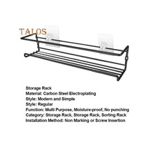 Gümüş 2/4 Adet Depolama Rafı Duvara Monte Çok Fonksiyonlu Karbon Çelik Uygun Ev Dolap Baharat Organizatör Raf Mutfak Malzemeleri 4 Gümüş