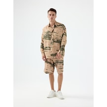 Relax Fit Erkek Şort Camel