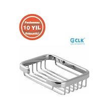 Çelik Banyo Paslanmaz Pirinç Kutup 8x12 Cm Montajlı Sabunluk Krom