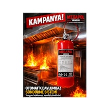 3.2 Galon 12 Kg Davlumbaz Söndürme Sistemi Montaj Hariç, Davlumbaz Söndürme Set, Davlumbaz İçin Söndürme Sistemi, Potasyum Davlumbaz Söndürme Sistemi
