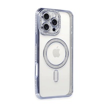 Apple Uyumlu iPhone 16 Pro Kılıf Joke Simli Magneticsafe Kılıf - Mavi 0.2M-Çok Renkli