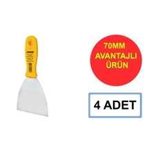 Spatula Paslanmaz Çelik 70 Mm 4 Adet Sarı