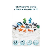 Okyanus Ve Deniz Canlıları 20 Adet Esnek Eklemli Detaylı Ve Gerçekçi Eğitici Öğretici Oyuncak Seti