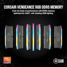 Corsaır Vengeance Rgb Ddr5 32gb 2x16gb Ddr5 6000mhz Cl36 Amd Expo Intel Xmp İcue Uyumlu Bilgisayar Sku: Smg8690010050175