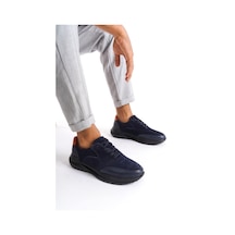 Mubiano Hakiki Deri Mbkry301-lcv Erkek Lacivert Sneaker & Spor Ayakkabı Lacivert
