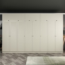 Kale 8 Mebran Panjur Kapaklı 2 Çekmeceli Dolap Ve Yüklük Kumtaşı 235cm Bej