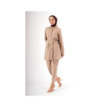 Fatma Sezen Çizgili İkili Takım Çok Renkli