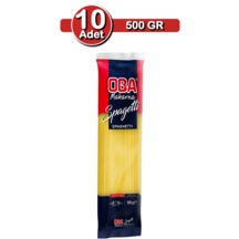 Oba Spagetti Makarna 500 G X 10 Adet Uzun Süreli Stok Paketi