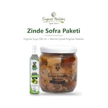 Zinde Sofra Paketi Enginar Suyu 500 Ml + Marine Çanak Enginar Salatası