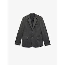 Koton Slim Fit Kapaklı Cep Detaylı Uzun Kollu Mono Yaka Blazer Ceket Antrasit 6wam50008hk Antrasit