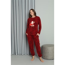 Akbeniz Welsoft Kadın Polar Sevgili Kombini Pijama Takımı 50125 Tek Takım Fiyatıdır - 2xl