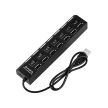 7 Port Usb çoklayıcı hub anahtarlı ışıklı