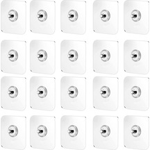20 Adet Yapışkan Vida, Yapışkan Kanca, Şeffaf, Yapıştırma Çivileri, Delmeden Duvara Sabitleme, Resim Askısı, Kendinden Yapışkanlı Vida, Banyo, Mutfak, Duş, Depo Odası İçin Siyah