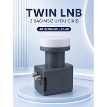 Ku Band Twin Lnb Çift Çıkış 4k Ultra Hd Destekli 0.1 Db Uydu Anten Lnb