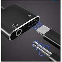 2 In 1 Type C için 3.5Mm Ses Jack Şarj Adaptörü Kulaklık Kablosu