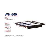 WUNDER WH669 HAVA FİLTRESİ - FIAT FREEMONT (JF) 2.0 JTD-2.0 JTD 4