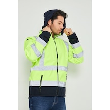 Orange Safety Sarı Softshell Mont Kolları Çıkmalı Reflektörlü