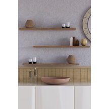Yankı-BYEG 70 cm 3lü Safir Meşe Mdf Duvar Rafı Gizli Bağlantı Kitaplık
