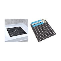 Banyo Duşakabin İçi Kaydırmaz Gri Damlalı 27x31x0,8cm 6998