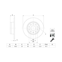 Bosch Fren Diski Arka T-roc-karoq-ateca-leon-q2 2017 Bosch 0986479f23 5q0615601 5q0615601b