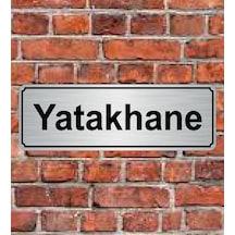 10X20 Cm Yatakhane Yazılı Metal Yönlendirme Levhası