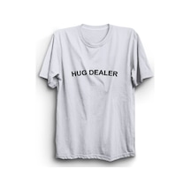 Beyaz Hug Dealer Baskılı Tişört Beyaz