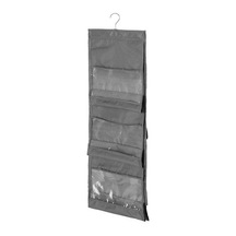 Bölmeli Düzenleyici IKEA Ölçü 39x93 cm MeridyenDukkan Gri Renk Şeffaf Dolap İçi-Çok Amaçlı Organizer Siyah