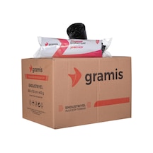 Gramis Endüstriyel Jumbo Boy Rulo Çöp Poşeti Siyah 80 x 110 CM 20 x 400 G