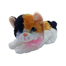 Sevimli Peluş Miyavlıyan Kedi Çok Renkli
