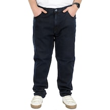 Mode Xl Büyük Beden Erkek Kot Pantolon Klasik 5cep Mark 22930 Koyu Mavi 001