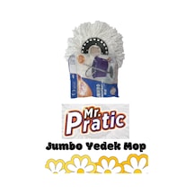 Mr.pratic 4 Adet 360 Döner Başlıklı Yedek Jumbo Mop