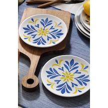 Kütahya Porselen Bone Strada 2 Parça 17 Cm Servis Tabağı Beyaz Ve Altın