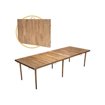 Katlanabilir Piknik Masası Katlanabilir Kamp Masası 75x200 Cm Ceviz