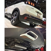 Peugeot 3008 2016 Sonrası Egzos Çıkış Abs Krom Montaj Tip Dolu Tip