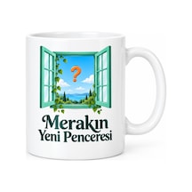 Vaveni Merakın Yeni Penceresi Tasarımlı Porselen Kupa - Model 577 Arz
