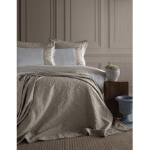 Çift Kişilik Toledo Bej Yatak Örtülü Nevresimli Set Bej