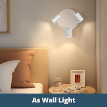 Riolight Modern3 Beyaz Mutfak,salon,giyinme Odası,cafeler İçin Gün İşiğı Metal 3lü Spot Ampul Dahil Beyaz