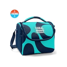 Coral High Kids Lacivert Turkuaz Desenli Thermo Beslenme Çantası 22786 Lacivert - Turkuaz