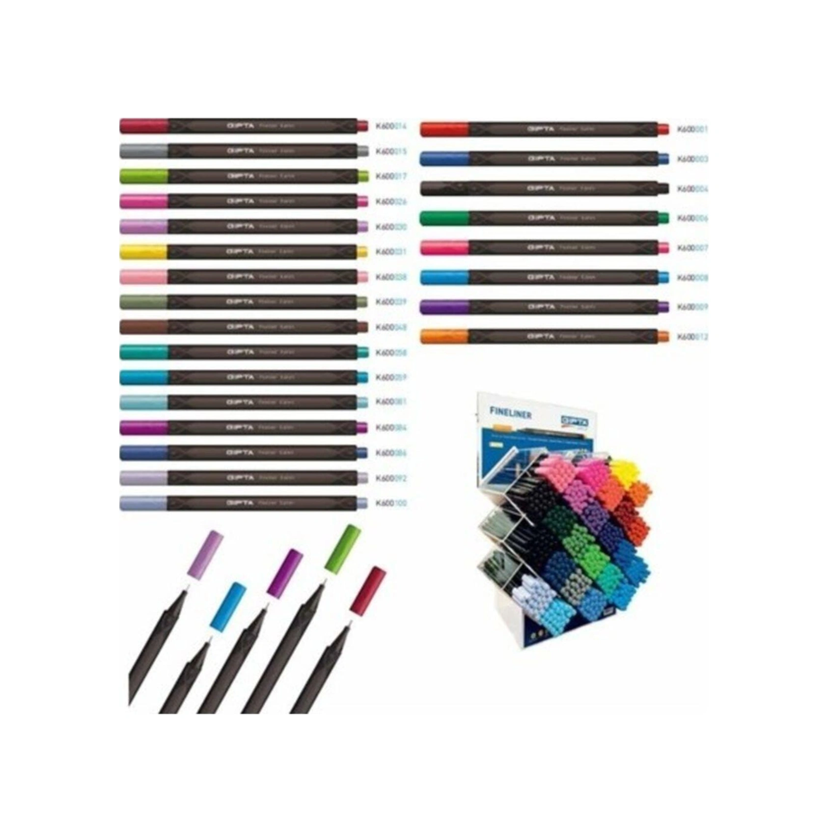 Fineliner 0.4 Mm Üçgen 24 Renk 576 Lı K610000