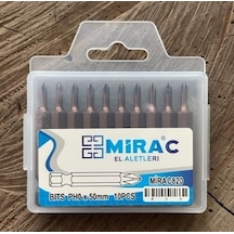 Mrc Ph0 İnce Bits Uç Mıknatıslı İnce Yıldız Uç Ph0 Vida Sıkma Ucu 50mm 10adet