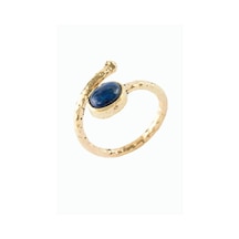 Oval - 770 - Doğaltaşlı Otantik - Nazblsmm - Yüzük Lapis Bronz