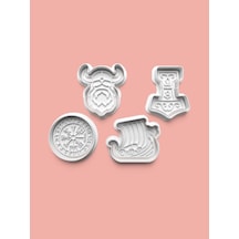 Viking Kurabiye Kalıbı Ve Şeker Hamuru Kalıbı 4'lü Set