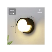 15w Güçlü Led Aplik - İç Ve Dış Mekan Kullanımı İçin Modern Tasarım 10 Parça Siyah