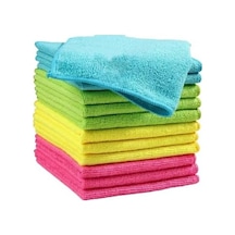 Mikrofiber Temizlik Bezi 24 Adet 30x30 Çok Amaçlı İz Bırakmaz - Renkli Oto, Mutfak Ve Bulaşık Kurulama Bezi 24'l Genel