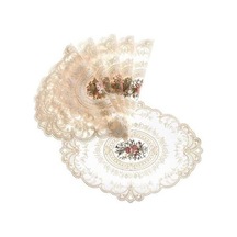 Ulzyvf Yemek Viktorya Tığ Tasarımı, Tarzı Stil Retro Placemats, Masası İşlemeli İşi İçin Dantel Bej Örtüler, Dekoratif Mutfak Aksesuarları Bej