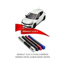 Ckmarket Renault Clio 4 Uyumlu Karbon Desenli Çubuk Metal Radyo Anteni