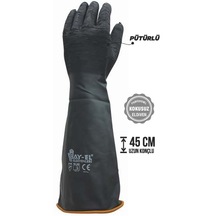 Baytec Kauçuk Asit Eldiveni Dayanıklı Uzun Konç Tırtıklı 45 Cm